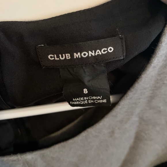 Club Monaco Gray & Black Ribbed Stretch Knit dress size 8 - Picture 2 of 4